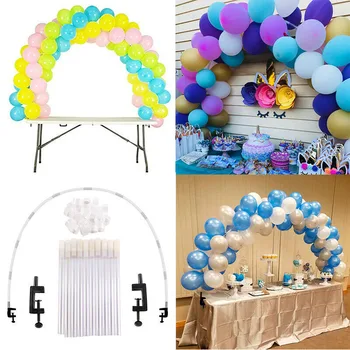

Newly Large Balloon Arch Set Column Stand Clip Frame Kit Birthday Wedding Party Decor