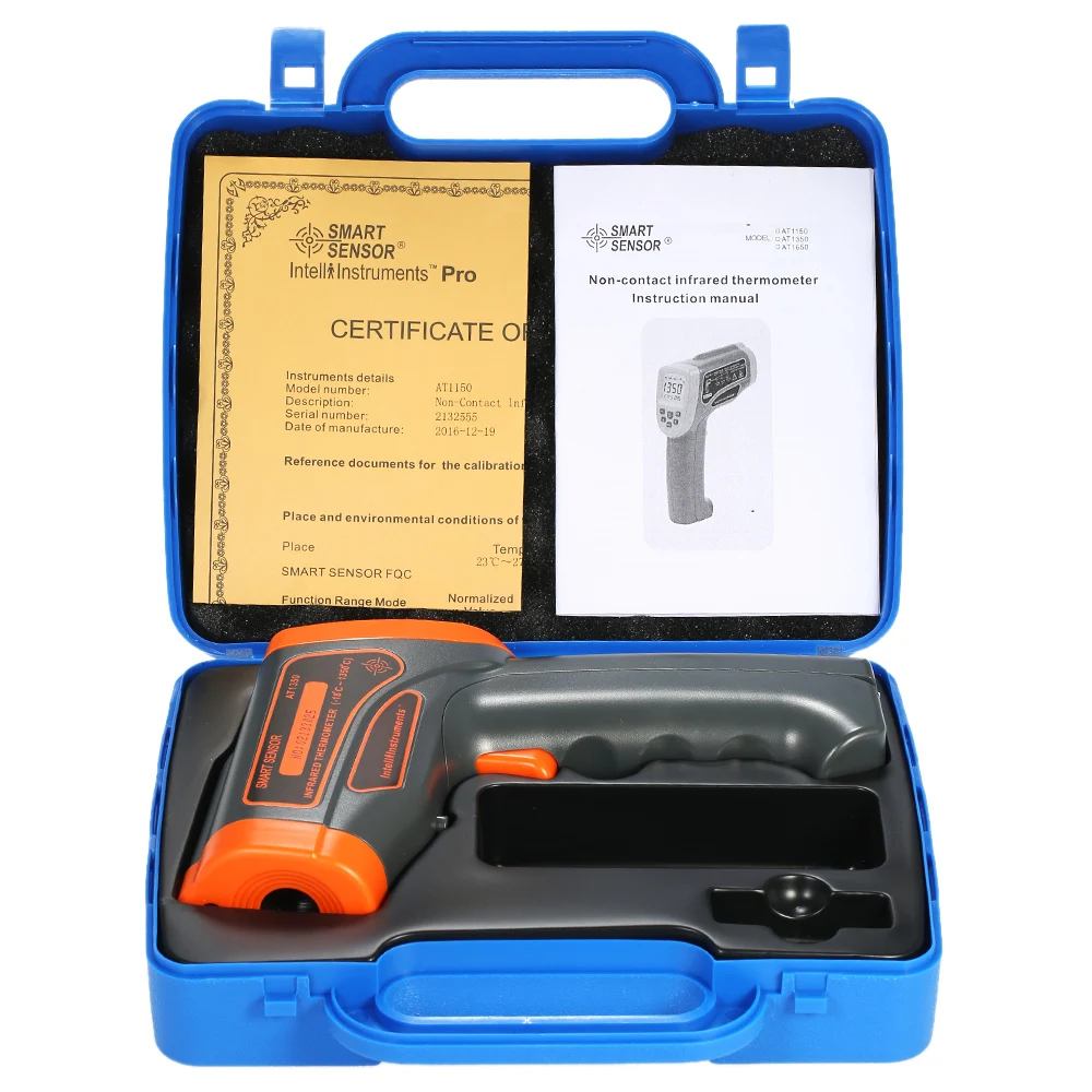 

Multifunctional USB Thermometer -18-1150C IR Infrared Temperature Tester Pyrometer C/ F Adjustable Emissivity Data Storage