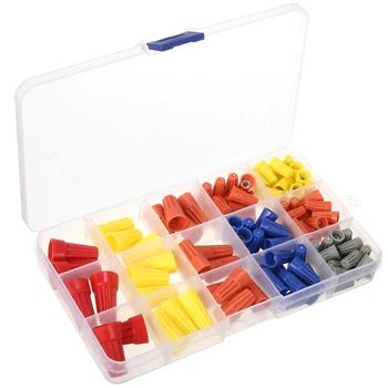

102pcs New Wire Connector Twist Electrical Nut Spring Cap Assortment Set P1 P2 P3 P4 P5 P6 Grey/Orange/Yellow/Blue Color