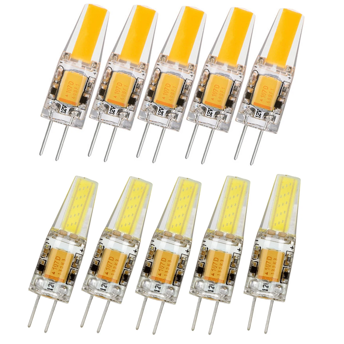 

1set 4/10pcs Dimmable G4 COB LED Capsule Led Bulb 3W 6W Replace Halogen Light Lamp Halogen Replacement Bulbs AC/DC 12V-30V