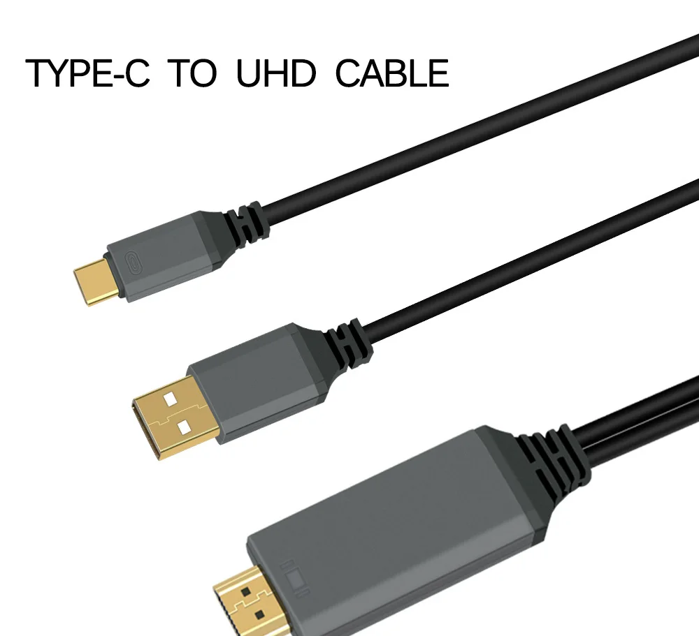 Высокое разрешение USB 3,1 тип-c кабель UHD USB-C HDMI конвертер с Умной зарядкой питания для Macbook компьютера huawei Matebook