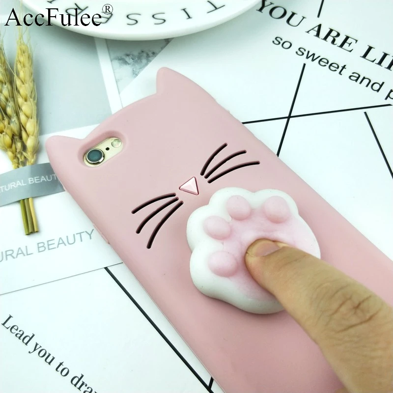 3D милый японский блестящий чехол с бородатым котом для iphone 4 4S SE 5 5S 5C 6 S 7 8 Plus X XR XS 11