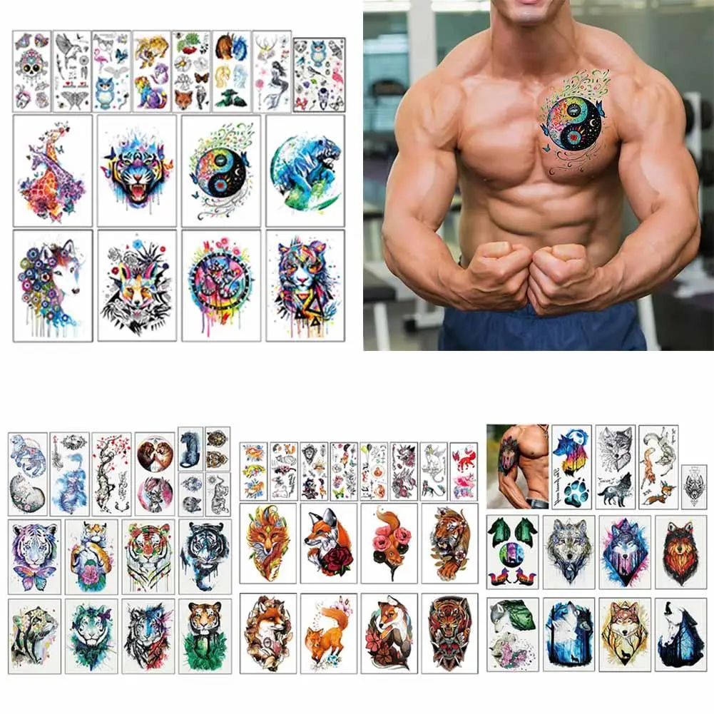 

hot sale Temporary Tattoos Stickers many designs colorful Waterproof temporary tattoo Sticker Fake tattoos Body for Women Men