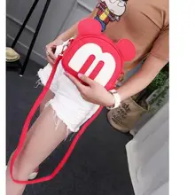 Новая милая сумка Микки Корейская версия, модная одежда для девочек сумка диагональ детская курьерские Сумки из натуральной кожи A07