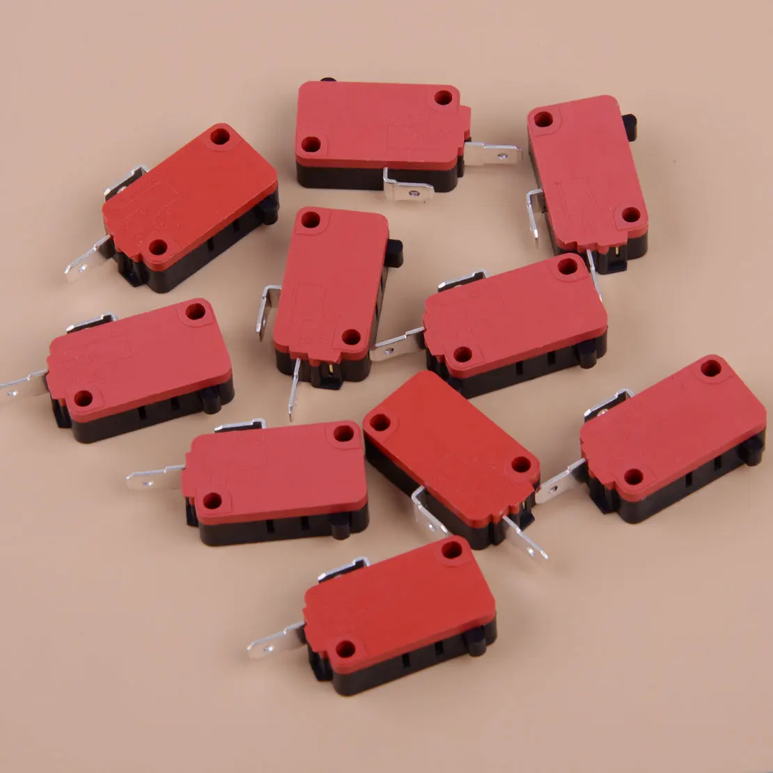 

LETAOSK 10pcs Black & Red & Silver Microwave Oven Door Switch Fit For LG GE Starion SZM-V16-FD-63 SZM-V16-FA-63