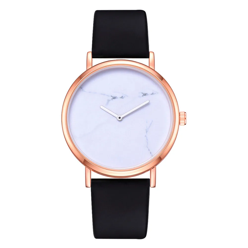 

Ladies Simple Solid Pattern Wristwatch Clock Leather Strap Fashion Women Watches relogio feminino woman watch 2018