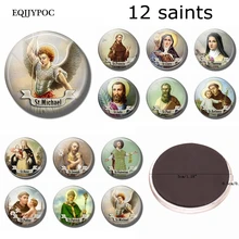 12 Saint Fridge Magnet St Clare Michael Paul Anthony Patrick Valentine Christian Catholic Refrigerator Stickers Magnetic Decor michael patrick kelly braunschweig