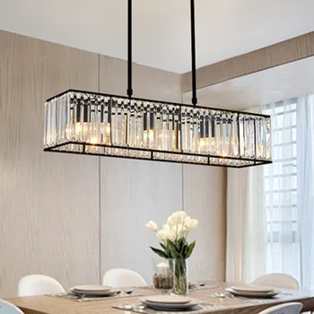 

Modern Light Pendant Crystal Rectangle chandelier Lamp Crystal Lamp Popular Drop Crystal Lamps Room Lving Design Hotel lighting