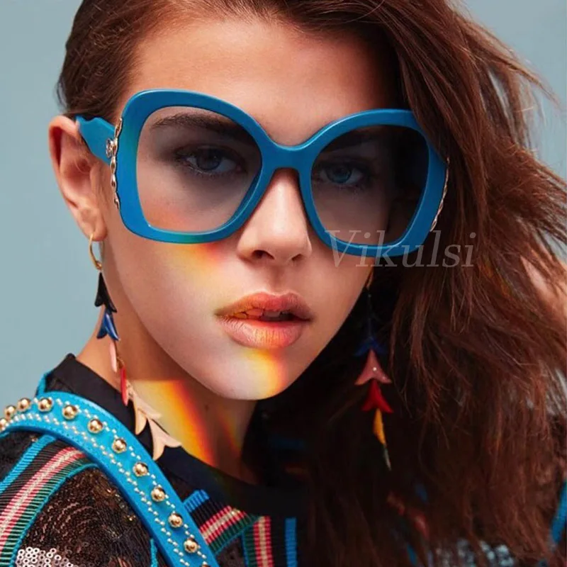 Роскошные негабаритных квадратных солнцезащитных очков для женщин Ретро брендовая дизайнерская большая оправа солнцезащитные очки женские lunetes de Sol Femne очки UV400