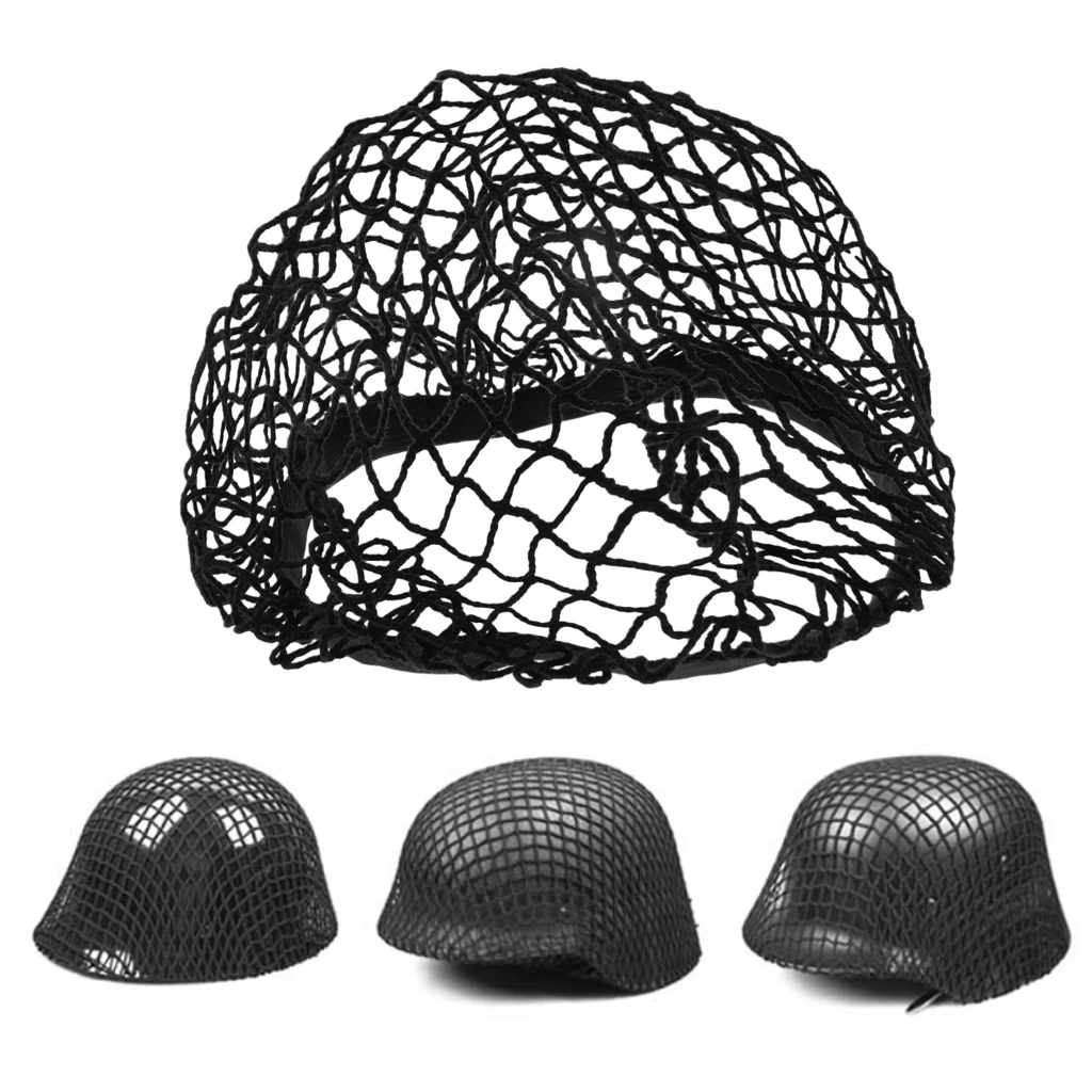 

Helmet Net Cover Camouflage Helmet Net Outdoor Activities Hunting Field Survival Accessory for M1 M35 M88 MK1 MK2 GK80 Black