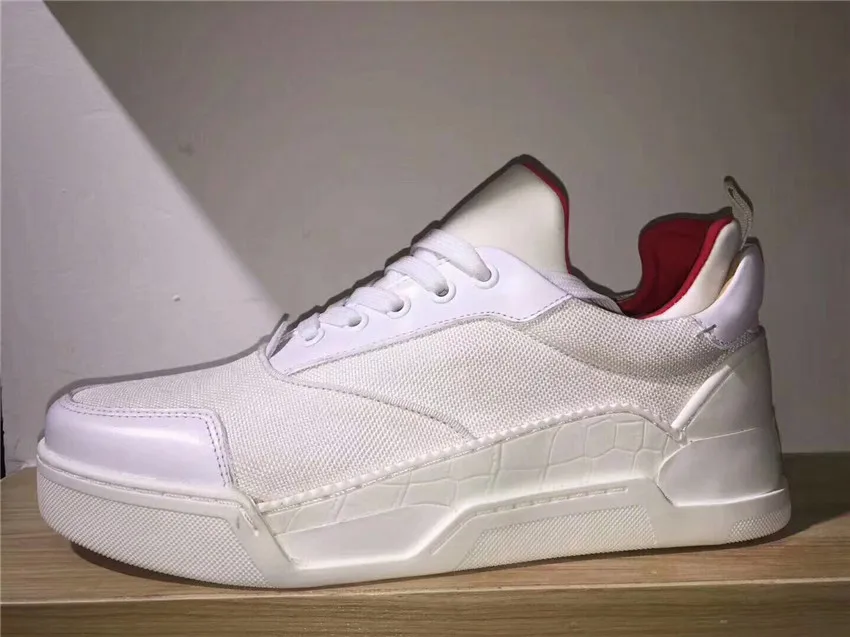 

okkdey wholesale New designer Sneakers Aurelien Red Bottom men shoes white Aurelien Sneakers Casual Outdoor Trainers with box