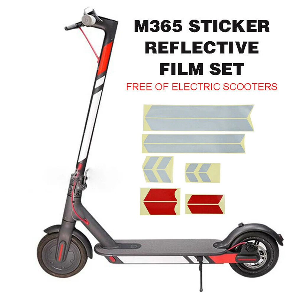 

Strip Styling Safety Light Reflector Night Reflective Stickers Paster Decals Tags Warning Electric Scooter For Xiaomi Mijia M365