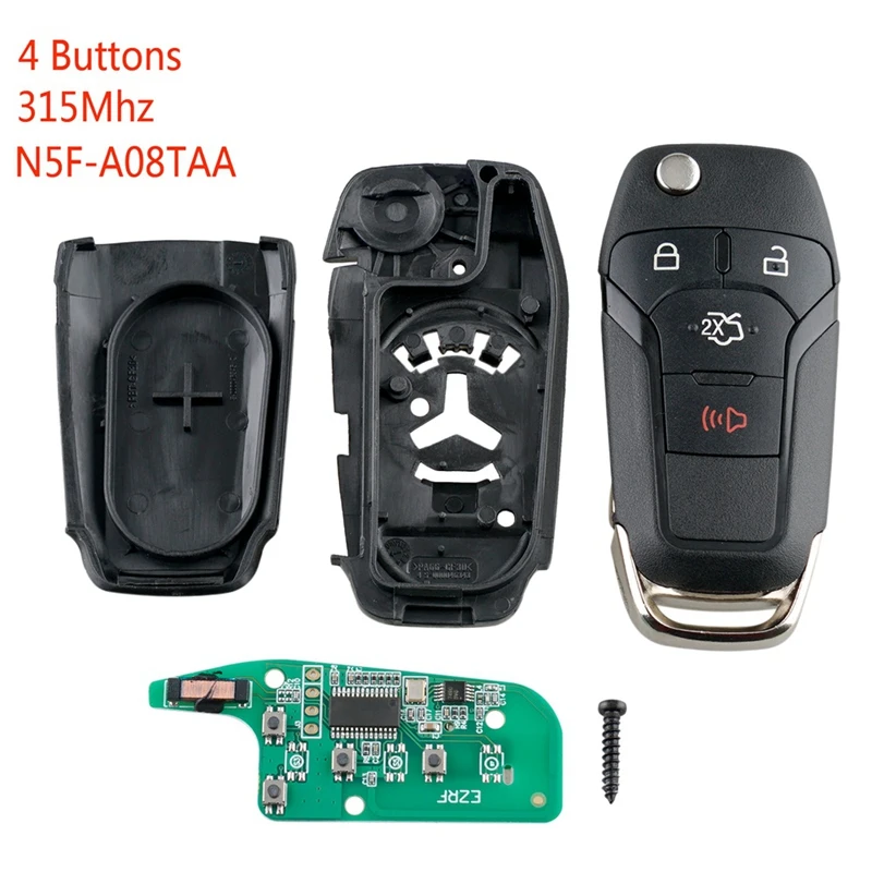 

Car Smart Remote Key 4 Buttons Fit For Ford Fusion 2013-2016 N5F-A08Taa 315Mhz
