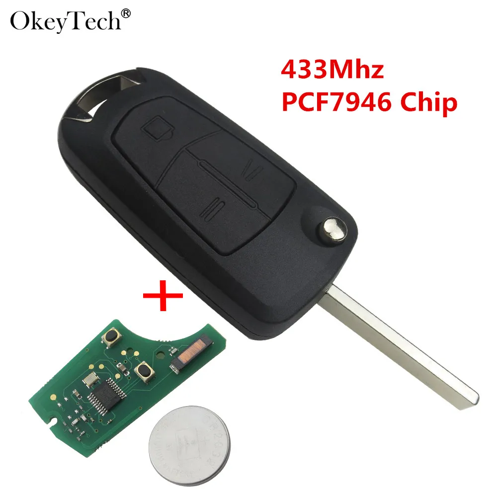 Remote Key 3 Button 315Mhz ID46 Chip for Opel Vauxhall Insignia Astra 2009-2014