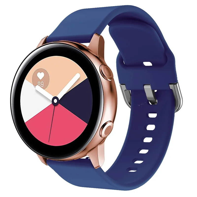 20 мм для samsung Galaxy Watch активный силиконовый ремешок часов браслет для Huami Amazfit Bip ремешок для Garmin Vivoactive3 аксессуары