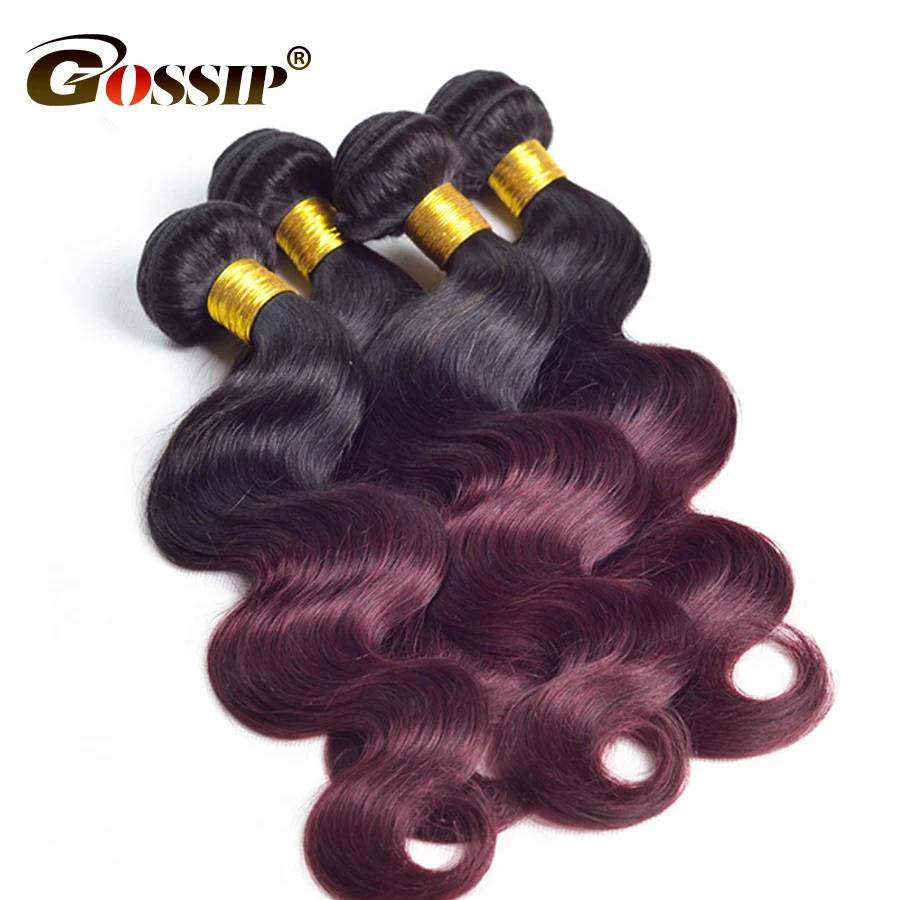 Gossip Ombre Body Wave Brazilian font b Human b font font b Hair b font Weave