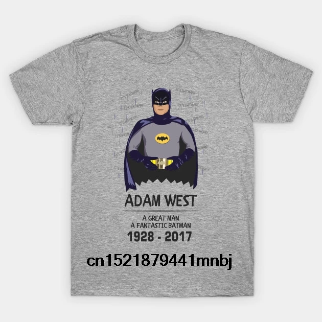 

Printed Men T Shirt Cotton tShirt O-Neck Short-Sleeve New Style Tribute to Adam West Batman Women T-Shirt