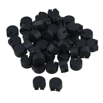

Yibuy 50pcs Comfortable Black Rubber Oboe Clarinet Thumb Rest Cushion Protector