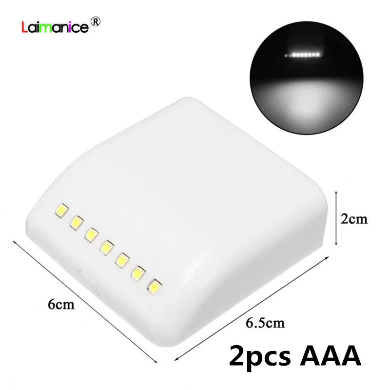 

3/7 Leds Closet Wardrobe Light Inner Hinge LED Sensor Under Cabinet Lights For Kitchen Bedroom Night Light Auto ON/OFF Battery