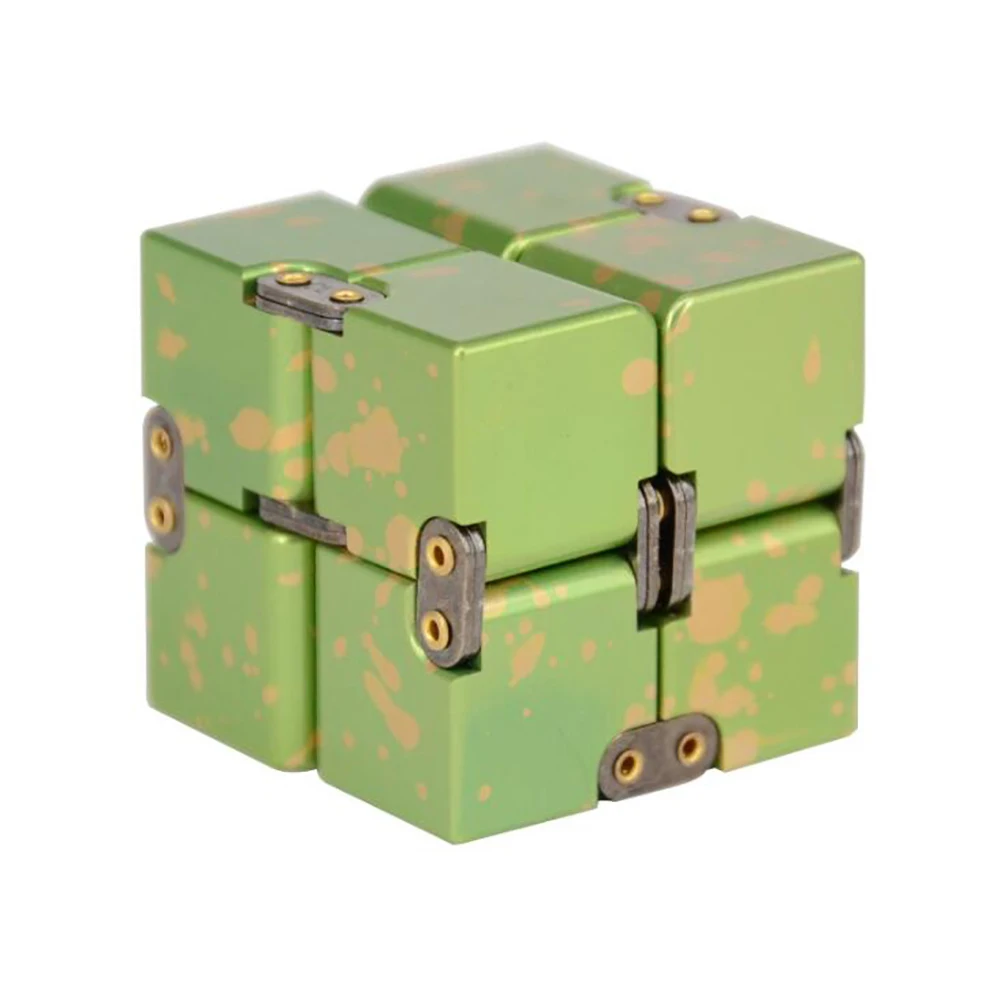 

2019 New Aluminium alloy Infinity 17 Col Cube High Tech Anti Stress Metal Adults Gift EDC for ADHD Funny Finger Toys Relieving A