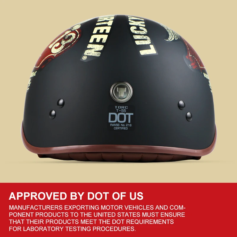 Мотоциклетный шлем TORC классический винтажный в стиле ретро T55.02|helmet dot|torc motorcycle