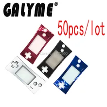 50 шт./партия черный, серебристый, красный цвет для GameBoyGB микро ЗАМЕНА лицевая панель Крышка для GameboyGBM системы передний чехол