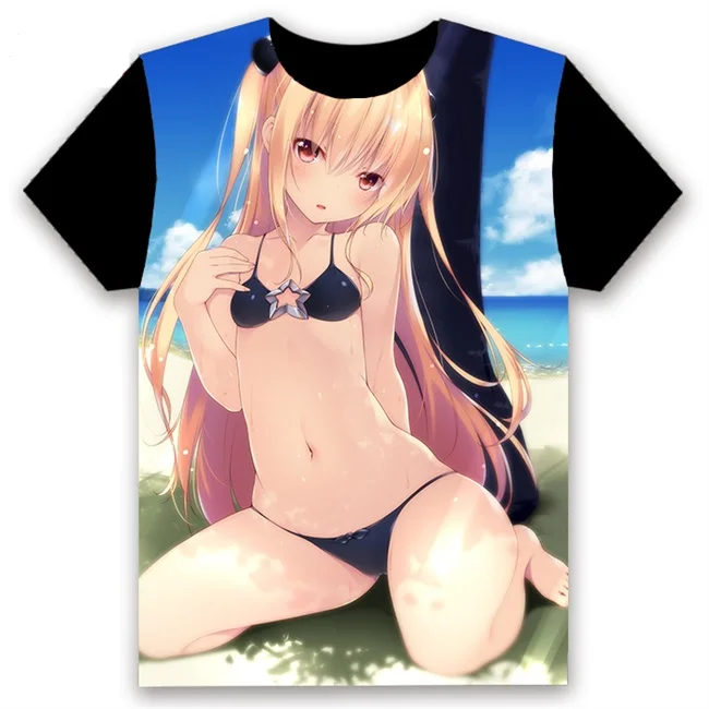 Модная мужская футболка аниме To LOVE Ru Eve Микан Юки тьма Косплей короткий рукав Повседневная Черная футболка топы Летняя забавная рубашка - Цвет: 9