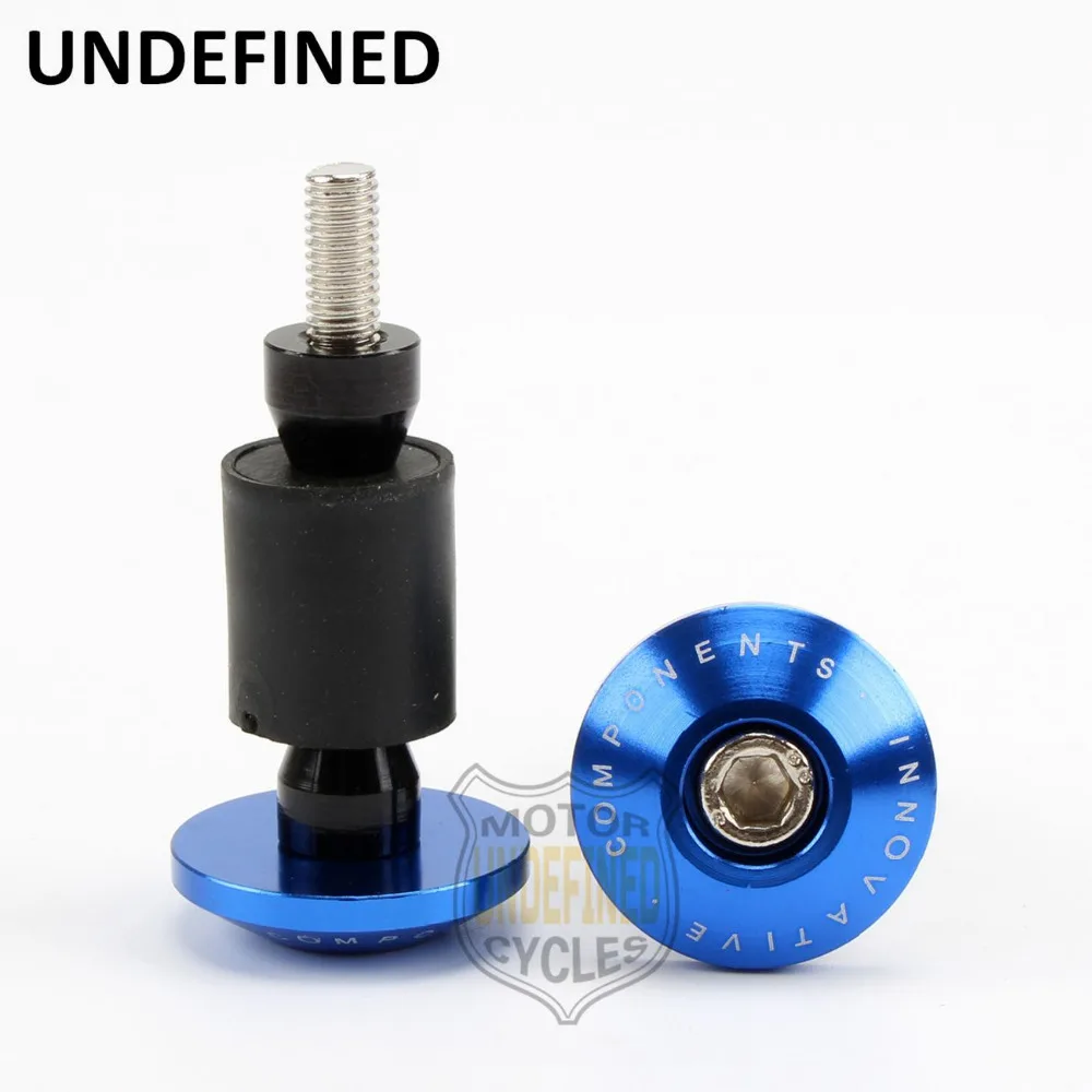 

UNDEFINED Motorcycle Accessories 7/8" Blue Aluminum CNC Handlebar Grips Bar End Slider Cap Plug 22mm For Honda Yamaha Universal