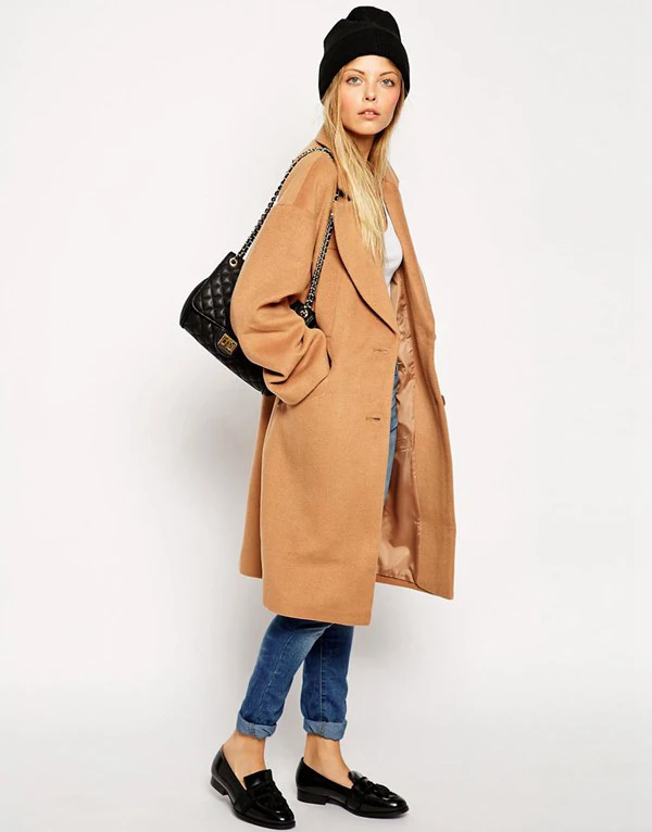2014 Winter Coat Women New Cocoon Style Full Sleeve Desigual Wool ...