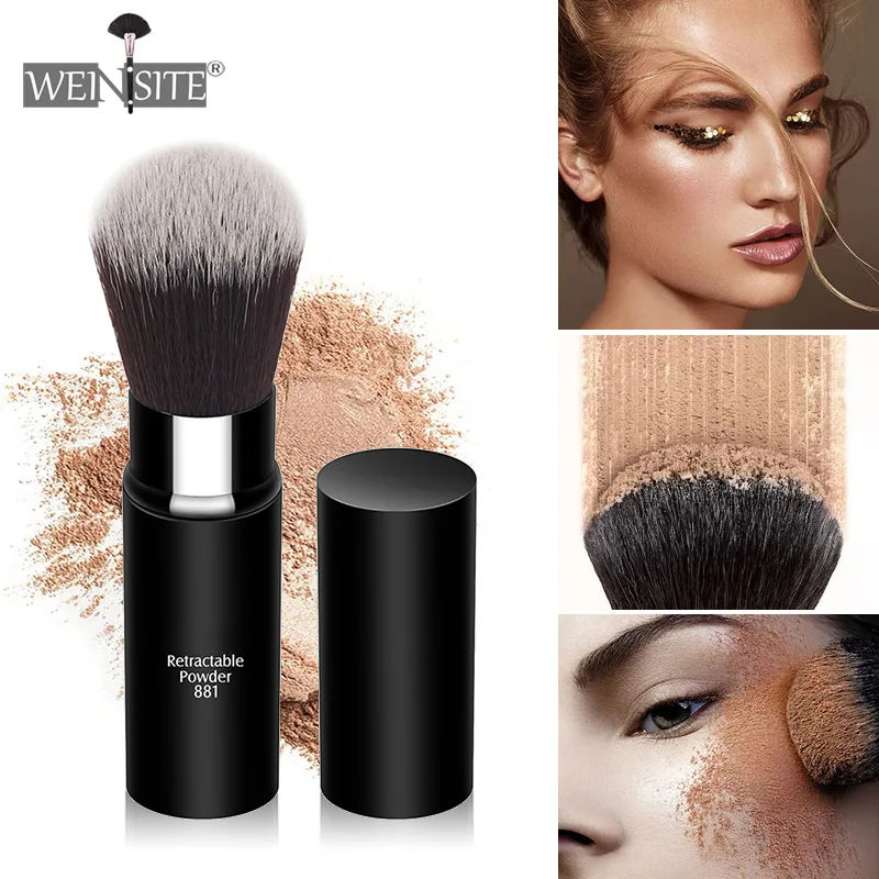 

1PC Telescopic Face Powder Makeup Brushes Loose Powder Cheek Blush Brush Soft Synthetic Hair Portable Brochas Maquillaje Tools