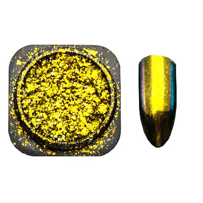 Эффект хамелеона Yucca хлопья для ногтей блестки зеркальный блеск порошок хром пигмент Блестки для ногтей пыль SF3014 - Цвет: NO2