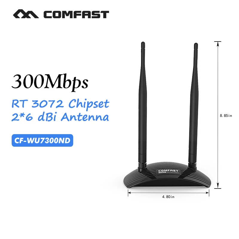 300Mbps wifi adapter dongle wifi usb antenna computer usb