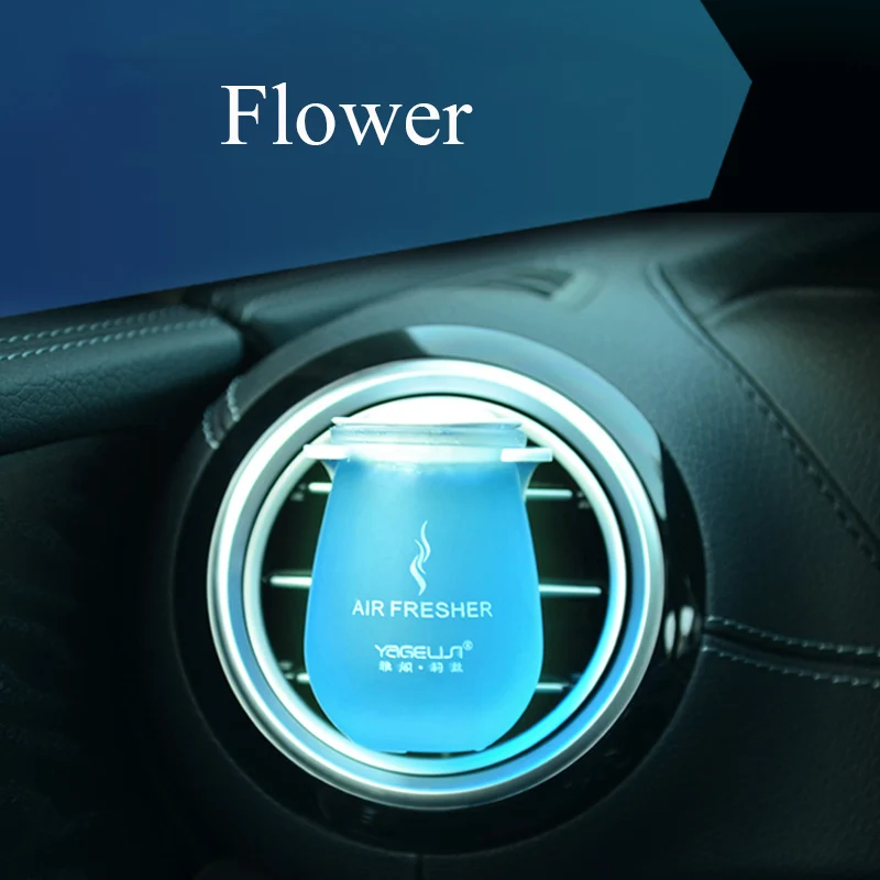 Автомобильный бальзам на выходе с зажимом, освежитель воздуха с ароматом духов, твердый освежитель воздуха, Автомобильный интерьер, украшение на вентиляционное отверстие, аксессуар, диффузор, подарок - Название цвета: Flower
