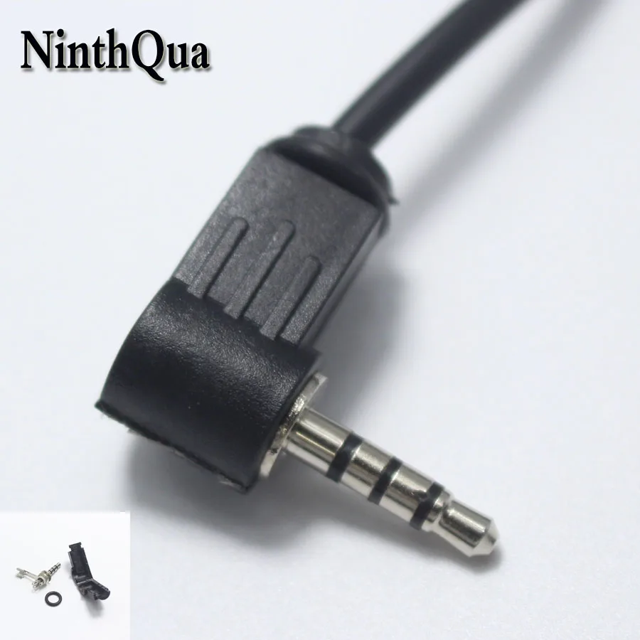 

2pcs 1/8" 3.5mm 4 pole Audio Video TRRS Male plug 3.5 Headphone Connector Welding Type Right Angle Plugs