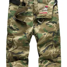 Лето, брендовые шорты-карго для джипа, камуфляжные мужские шорты, военные Хлопковые Штаны с карманами, пляжные шорты, 30-44, выше колена