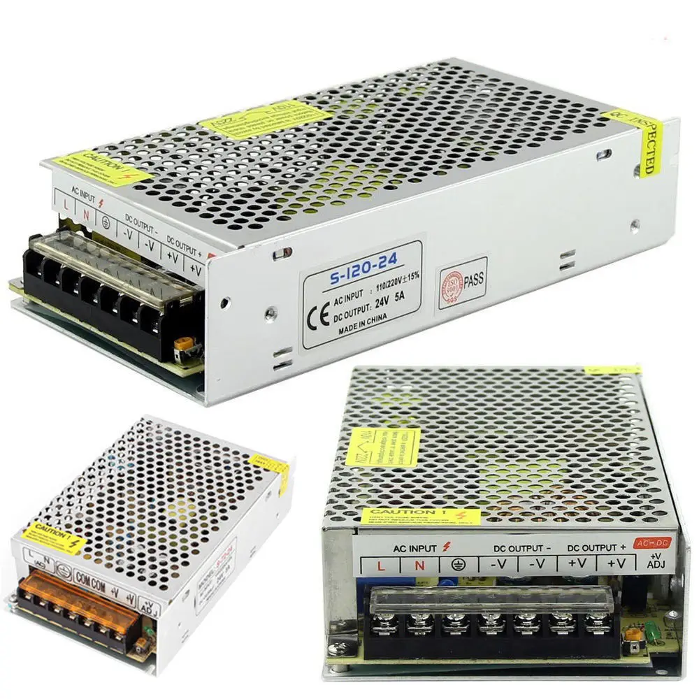 Блок питания светодиодной ленты 60W 100W 300W AC 110V 220V TO DC12V 2A/5A/8.3A/20A/25A/30A адаптер