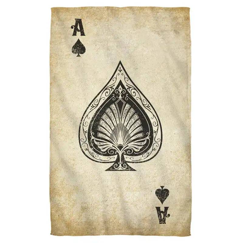 Cool Stylish Vintage Ace Of Spades Card Kitchen Towel Retro Old