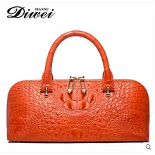 diwei 2017 new hot free shipping leisure lady real crocodile skin women bag shells female bag leather handbag shoulder bag