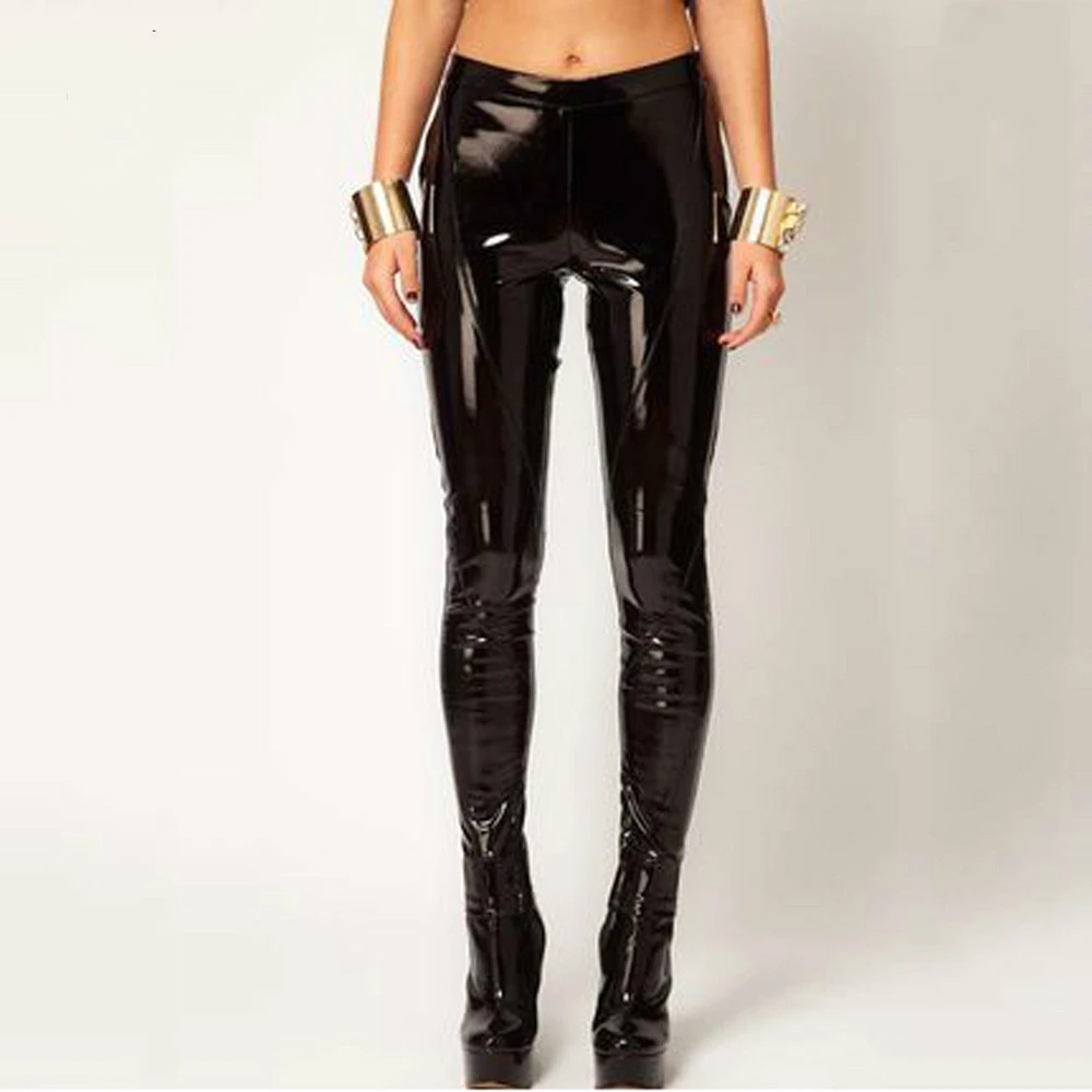 patent leather pants for women