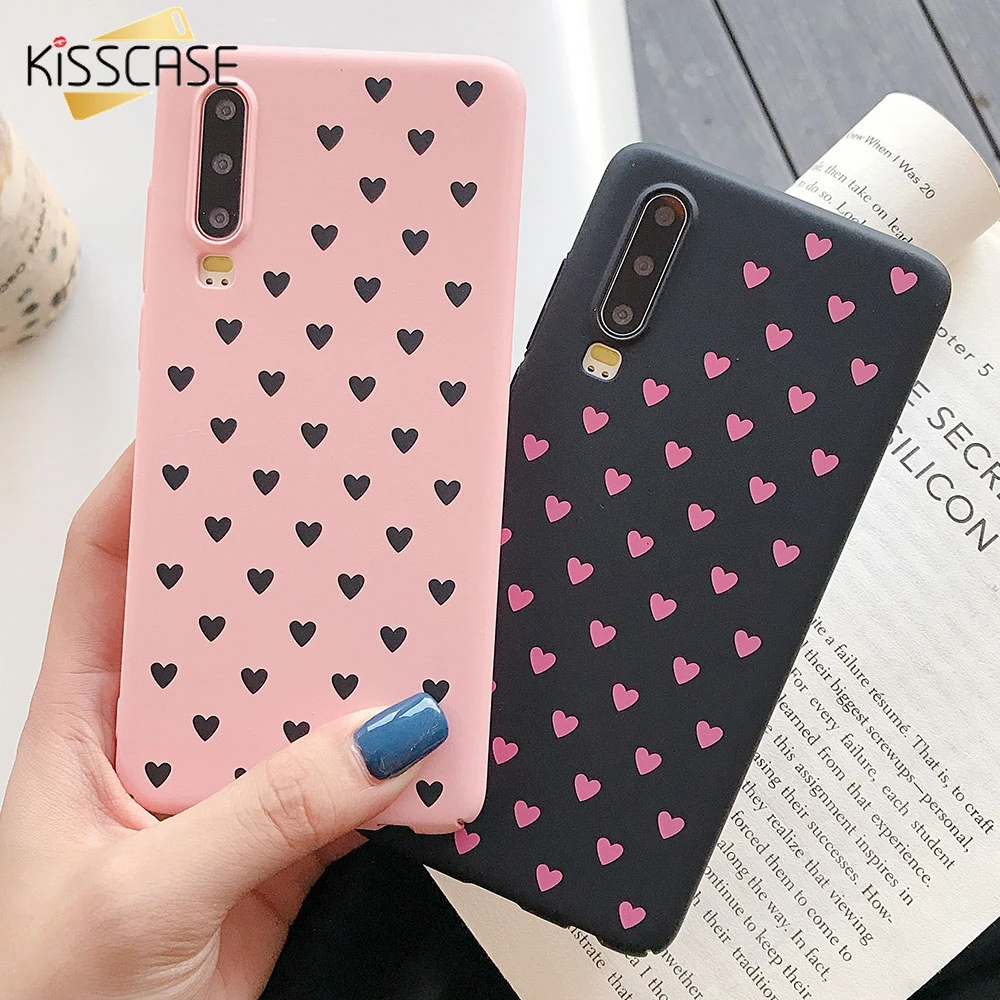 KISSCASE الحب القلب نمط حالة ل شياو mi mi 9 8 SE A1 A2 لايت F1 الصلب PC حالات ل الأحمر mi 6A 6 برو 7 5 زائد 4X ملاحظة 5 4X غطاء