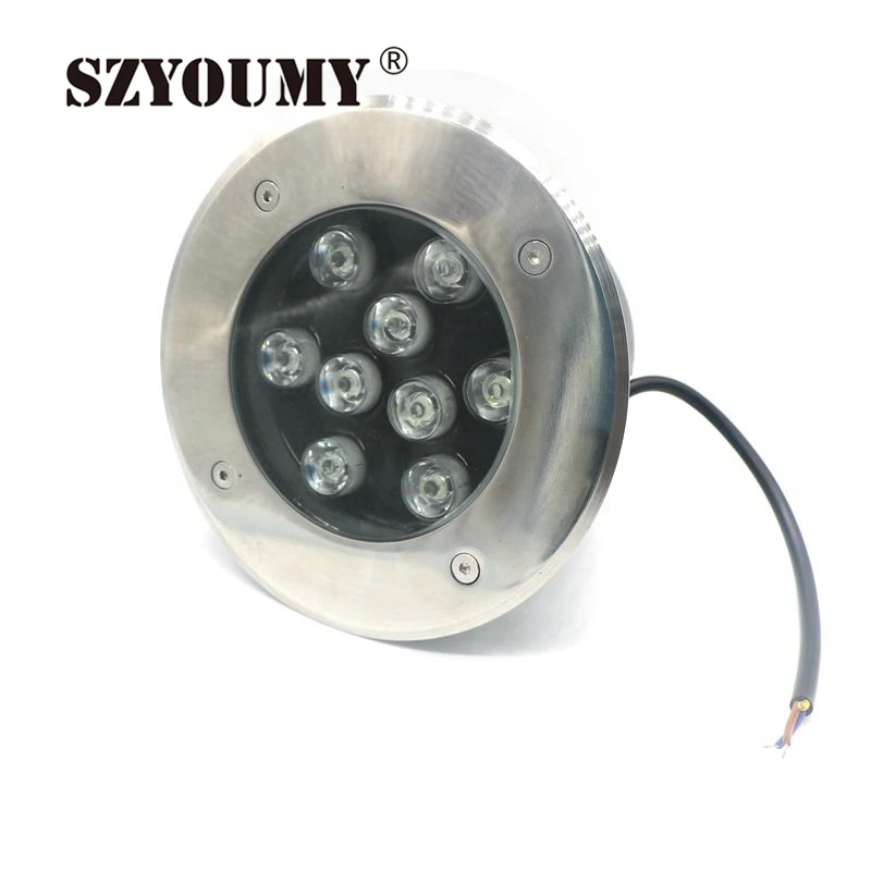 

SZYOUMY Stainless 9W Underground LED Buried Light LED Underground Lamp 9W 85-265V AC IP67 1pcs