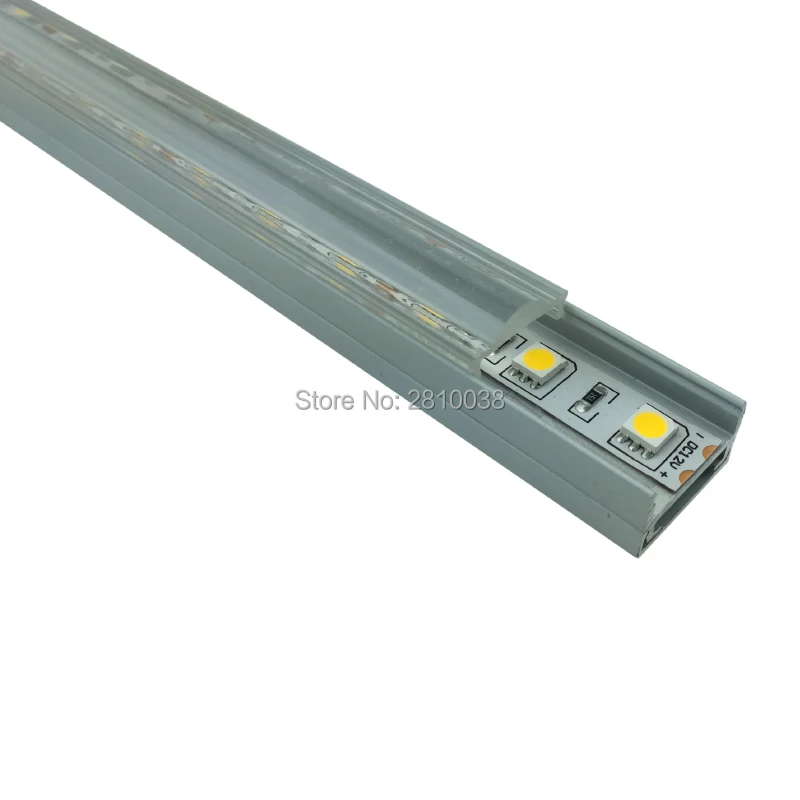 10 X 1M Sets/Lot 45 degree Anodized silver LED aluminium profile and AL6063 profile led aluminum for ceiling or wall lights