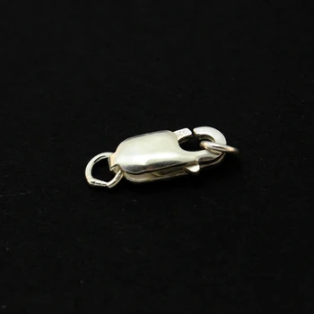 

30pcs/lot 925 Sterling Silver Jewelry Clasp Jewelry Clasp 6*1 4mm DH-BFS020
