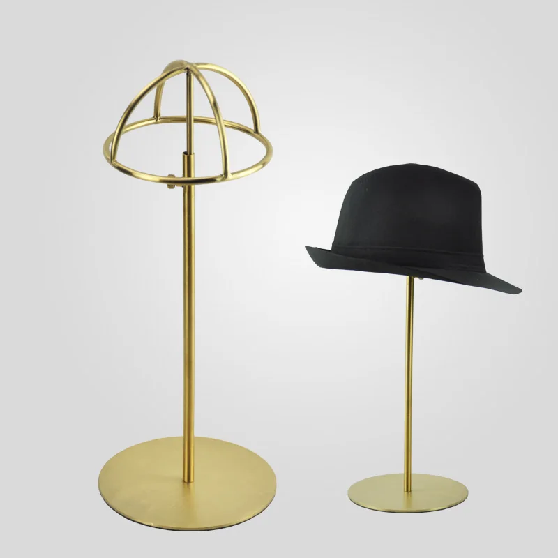 Gold Stainless Steel hat cap display stand holder racks MJ8in Storage