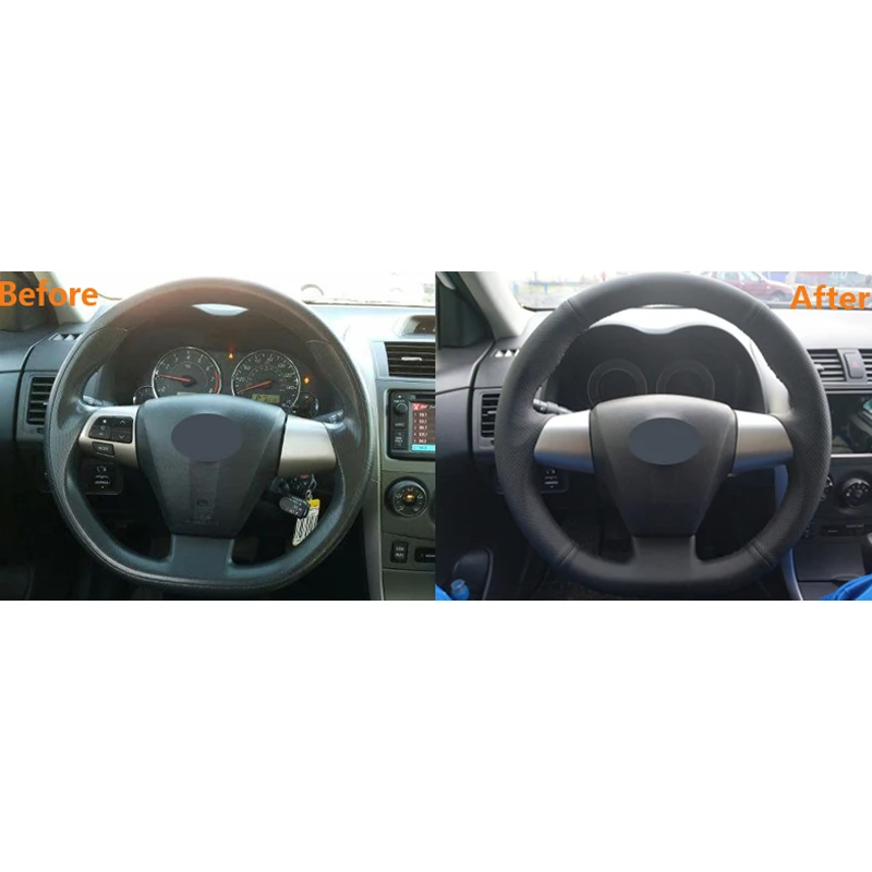 MEWANT для Toyota Corolla 2011 2012 2013 RAV4 Auris Matrix черный чехол рулевого колеса автомобиля из