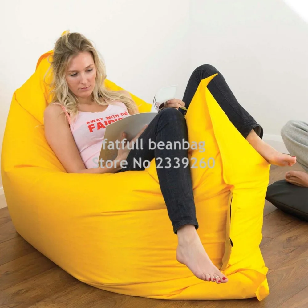 Golden color Polyester bean bag Cover only No Filler for adults waterproof outdoor indoor