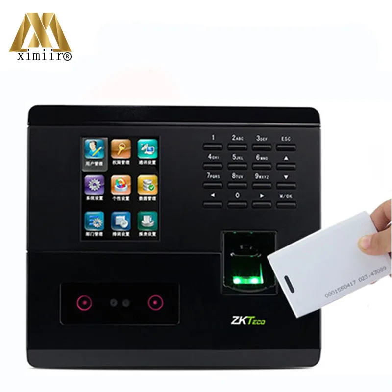 

ZKUF200 RFID Card Biometric Time Attendance And Access Control System 2.8inch Color Screen With Camera TCP/IP Access Controller