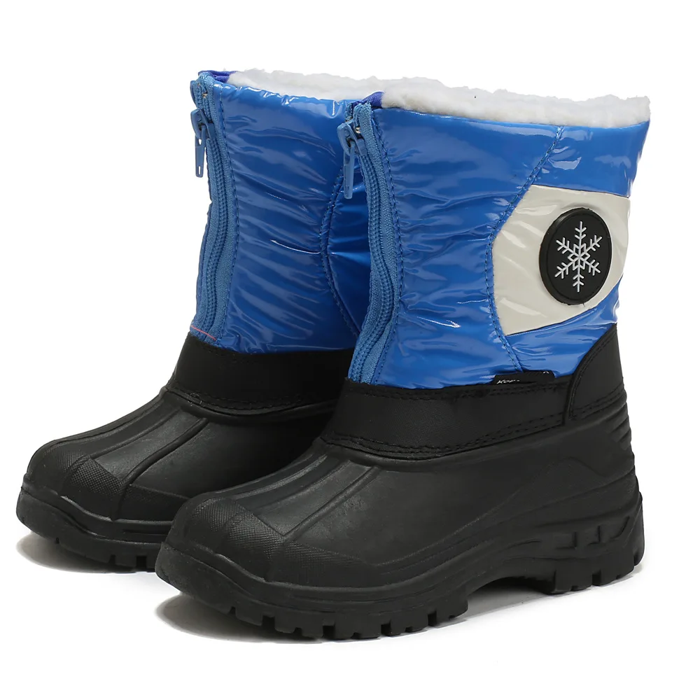 

ULKNN Baby Blue warm Winter Boots Children's snow boots Kids cotton shoes plus slip comfortable casual Girls Boys snow boots
