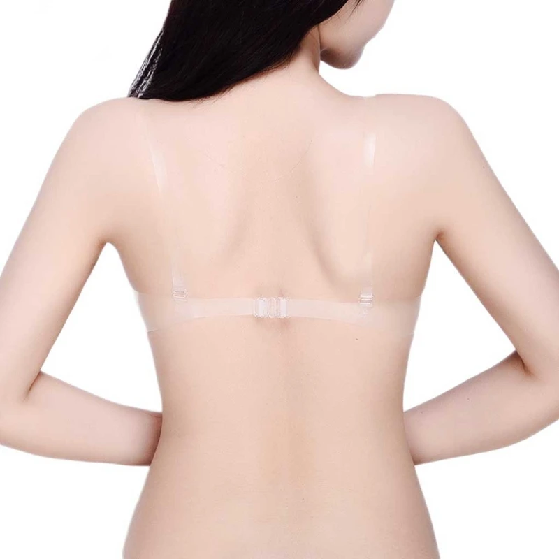 Sexy Clear Bra Women Soft Cup Thermoplastic Polyurethane Bralet Invisible Bra With Shoulder Strap Transparent Bralette Lady