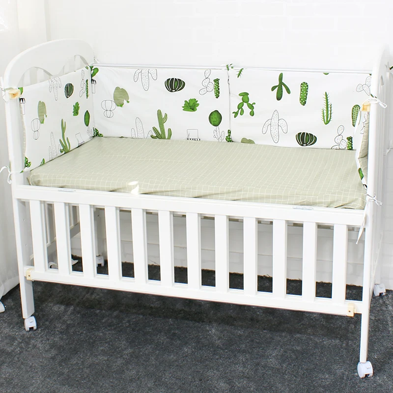 Детская кровать бампер мультфильм шаблон детская кроватка защита промежности к кроватке младенческой хлопок Колыбель защита 120 см длина